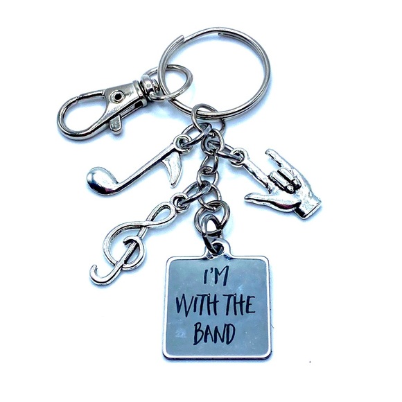 I’m With The Band Keychain Bag Charm - Picture 1 of 8